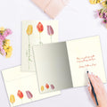 Load image into Gallery viewer, The inside of Tree-Free’s Patience Kindness card, with the cover and envelope in the background.