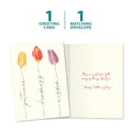 Load image into Gallery viewer, The cover and inside of Tree-Free’s Patience Kindness card, along with the following text: “1 greeting card, 1 matching envelope”