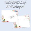 Load image into Gallery viewer, The envelope for Tree-Free’s Beautiful Mom card, along with the following text: “Every Tree-Free 5x7 card comes with a matching ARTvelope!”