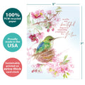Load image into Gallery viewer, The cover of Tree-Free’s Beautiful Mom card with lines demonstrating its 5x7 dimensions, along with the following text: “100% PCW recycled paper, proudly made in the USA, sustainably printed on extra-thick card stock”