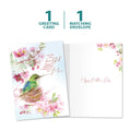 Load image into Gallery viewer, The cover and inside of Tree-Free’s Beautiful Mom card, along with the following text: “1 greeting card, 1 matching envelope”