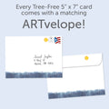 Load image into Gallery viewer, The envelope for Tree-Free’s Great Start card, along with the following text: “Every Tree-Free 5x7 card comes with a matching ARTvelope!”