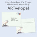 Load image into Gallery viewer, The envelope for Tree-Free’s GOAT Dad card, along with the following text: “Every Tree-Free 5x7 card comes with a matching ARTvelope!”
