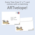 Load image into Gallery viewer, The envelope for Tree-Free’s Dad's Tools card, along with the following text: “Every Tree-Free 5x7 card comes with a matching ARTvelope!”