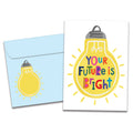 Load image into Gallery viewer, The cover of Tree-Free's Bright Future card, along with its matching envelope.