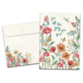 Load image into Gallery viewer, The cover of Tree-Free's Joy You Give card, along with its matching envelope.