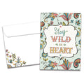 Load image into Gallery viewer, The cover of Tree-Free's Wild at Heart card, along with its matching envelope.