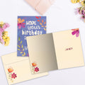 Load image into Gallery viewer, The inside of Tree-Free’s The Best card, with the cover and envelope in the background.