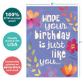 Load image into Gallery viewer, The cover of Tree-Free’s The Best card with lines demonstrating its 5x7 dimensions, along with the following text: “100% PCW recycled paper, proudly made in the USA, sustainably printed on extra-thick card stock”