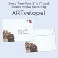 Load image into Gallery viewer, The envelope for Tree-Free’s Shi Tzu Not card, along with the following text: “Every Tree-Free 5x7 card comes with a matching ARTvelope!”