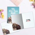 Load image into Gallery viewer, The inside of Tree-Free’s Shi Tzu Not card, with the cover and envelope in the background.