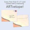 Load image into Gallery viewer, The envelope for Tree-Free’s Millennial With Kombucha card, along with the following text: “Every Tree-Free 5x7 card comes with a matching ARTvelope!”