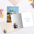 Load image into Gallery viewer, The inside of Tree-Free’s Hawaii Lei card, with the cover and envelope in the background.