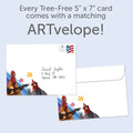 Load image into Gallery viewer, The envelope for Tree-Free’s Keep On Cluckin' card, along with the following text: “Every Tree-Free 5x7 card comes with a matching ARTvelope!”