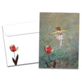 Load image into Gallery viewer, The cover of Tree-Free's Floating On A Bubble card, along with its matching envelope.
