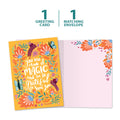 Load image into Gallery viewer, The cover and inside of Tree-Free’s Made Of Magic card, along with the following text: “1 greeting card, 1 matching envelope”