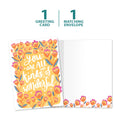 Load image into Gallery viewer, The cover and inside of Tree-Free’s All Kinds of Wonderful card, along with the following text: “1 greeting card, 1 matching envelope”
