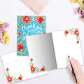 Load image into Gallery viewer, The inside of Tree-Free’s Amazing Friend card, with the cover and envelope in the background.