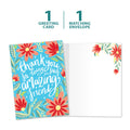 Load image into Gallery viewer, The cover and inside of Tree-Free’s Amazing Friend card, along with the following text: “1 greeting card, 1 matching envelope”