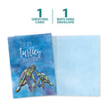 Load image into Gallery viewer, The cover and inside of Tree-Free’s Turtley Awesome card, along with the following text: “1 greeting card, 1 matching envelope”