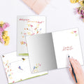 Load image into Gallery viewer, The inside of Tree-Free’s Song In My Heart card, with the cover and envelope in the background.