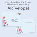Load image into Gallery viewer, The envelope for Tree-Free’s Beautiful With You card, along with the following text: “Every Tree-Free 5x7 card comes with a matching ARTvelope!”
