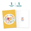 Load image into Gallery viewer, The cover and inside of Tree-Free’s 100 Percent Awesome card, along with the following text: “1 greeting card, 1 matching envelope”