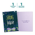 Load image into Gallery viewer, The cover and inside of Tree-Free’s Strong and Brave card, along with the following text: “1 greeting card, 1 matching envelope”