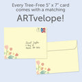 Load image into Gallery viewer, The envelope for Tree-Free’s Little Reminder card, along with the following text: “Every Tree-Free 5x7 card comes with a matching ARTvelope!”