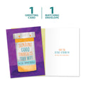 Load image into Gallery viewer, The cover and inside of Tree-Free’s Good Thoughts Prescription card, along with the following text: “1 greeting card, 1 matching envelope”