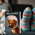 Load image into Gallery viewer, Lifestyle image(s) featuring Tree-Free's Cone of Shame card