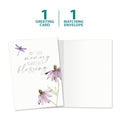 Load image into Gallery viewer, The cover and inside of Tree-Free’s Memory A Blessing card, along with the following text: “1 greeting card, 1 matching envelope”