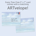 Load image into Gallery viewer, The envelope for Tree-Free’s A Lot of Empathy card, along with the following text: “Every Tree-Free 5x7 card comes with a matching ARTvelope!”
