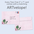 Load image into Gallery viewer, The envelope for Tree-Free’s Best Thing card, along with the following text: “Every Tree-Free 5x7 card comes with a matching ARTvelope!”