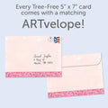 Load image into Gallery viewer, The envelope for Tree-Free’s Frosted Donut card, along with the following text: “Every Tree-Free 5x7 card comes with a matching ARTvelope!”