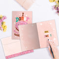 Load image into Gallery viewer, The inside of Tree-Free’s Frosted Donut card, with the cover and envelope in the background.