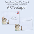 Load image into Gallery viewer, The envelope for Tree-Free’s Feet Up and Relax card, along with the following text: “Every Tree-Free 5x7 card comes with a matching ARTvelope!”