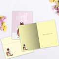 Load image into Gallery viewer, The inside of Tree-Free’s Sweet on You card, with the cover and envelope in the background.