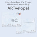 Load image into Gallery viewer, The envelope for Tree-Free’s Stay Wild Moonchild card, along with the following text: “Every Tree-Free 5x7 card comes with a matching ARTvelope!”