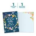 Load image into Gallery viewer, The cover and inside of Tree-Free’s Little And Fierce card, along with the following text: “1 greeting card, 1 matching envelope”