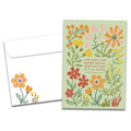 Load image into Gallery viewer, The cover of Tree-Free's Precious Blooms card, along with its matching envelope.