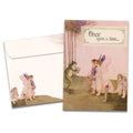 Load image into Gallery viewer, The cover of Tree-Free's Forget the Fairytale card, along with its matching envelope.