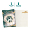 Load image into Gallery viewer, The cover and inside of Tree-Free’s Not All Who Wander card, along with the following text: “1 greeting card, 1 matching envelope”