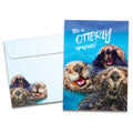 Load image into Gallery viewer, The cover of Tree-Free's Otterly Amazing card, along with its matching envelope.