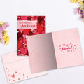 Load image into Gallery viewer, The inside of Tree-Free’s Heart Pattern card, with the cover and envelope in the background.