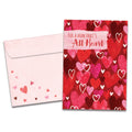 Load image into Gallery viewer, The cover of Tree-Free's Heart Pattern card, along with its matching envelope.