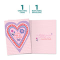 Load image into Gallery viewer, The cover and inside of Tree-Free’s So Loved card, along with the following text: “1 greeting card, 1 matching envelope”