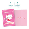 Load image into Gallery viewer, The cover and inside of Tree-Free’s Love You Cat card, along with the following text: “1 greeting card, 1 matching envelope”