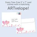 Load image into Gallery viewer, The envelope for Tree-Free’s Forever Balloons card, along with the following text: “Every Tree-Free 5x7 card comes with a matching ARTvelope!”
