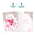 Load image into Gallery viewer, The cover and inside of Tree-Free’s Forever Balloons card, along with the following text: “1 greeting card, 1 matching envelope”